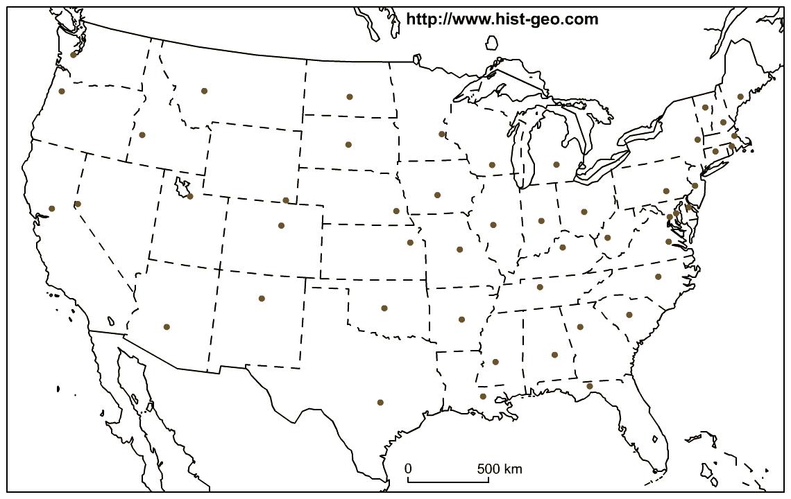 Free Printable Outline Of The United States