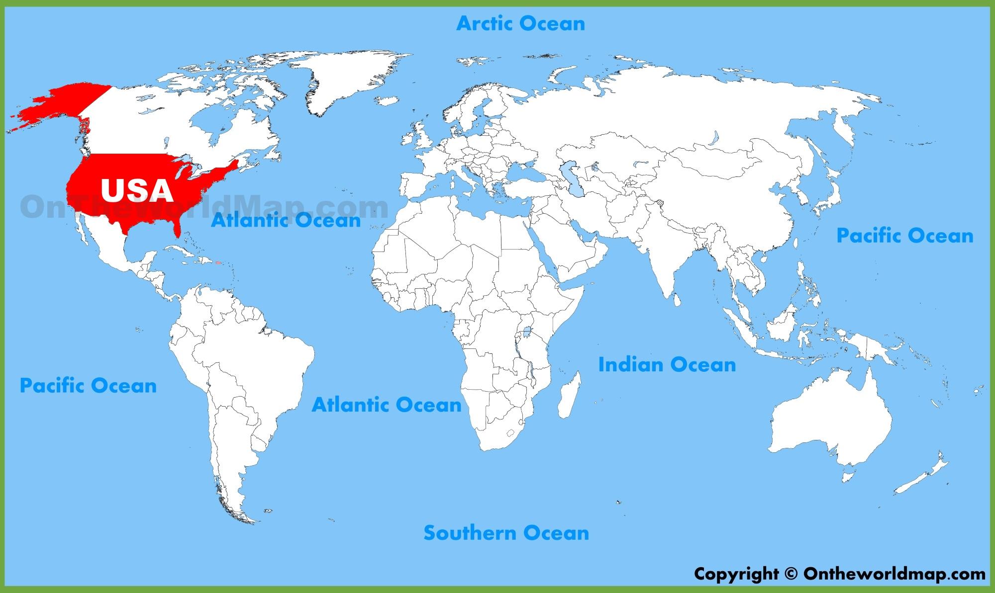 mapa do mundo eua - mundo mapa de estados unidos (norte de